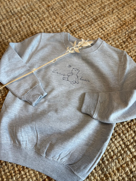 Kind Sweater Bear - Geborduurd met Naam van je Baby