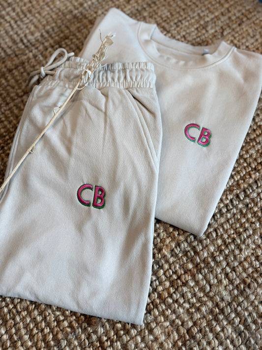 Joggingbroek - Initialen Blockletters - Geborduurd