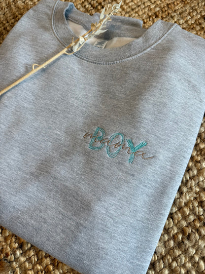Boy Mom Mama Sweater - Gepersonaliseerd met borduur - Moederdag
