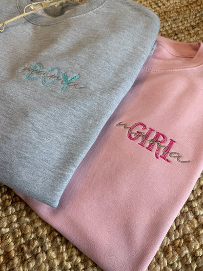 Girl Mom Mama Sweater - Gepersonaliseerd met borduur - Moederdag