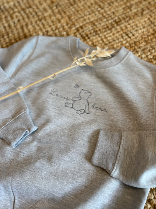 Kind Sweater Bear - Geborduurd met Naam van je Baby