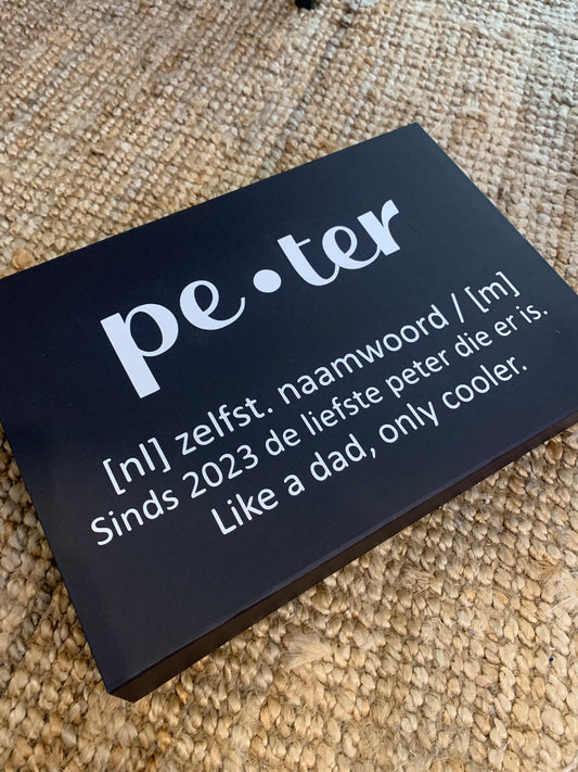 Peter Box - Cadeau Peter - Verjaardag Peter