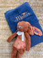 Jollein babydeken Geborduurd met naam - Basic knit/fleece - Jeans Blue