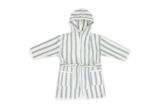 Bathrobe 100% cotton - Jollein - Embroidered with Name - Rose with stripes 