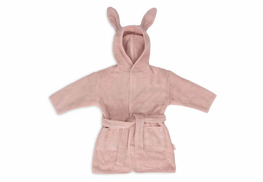 Bathrobe 100% cotton - Jollein - Embroidered with Name - Rose 