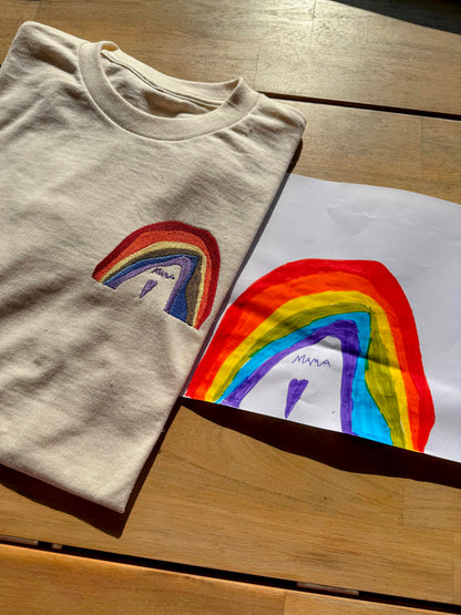 T-shirt avec dessin au trait - Portrait de famille - Fête des Pères - Fête des Mères