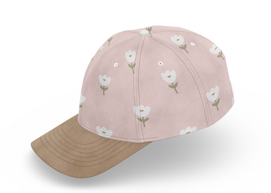 Geborduurde Pet voor Kids - Jep Kids - Cap Tulip Pink