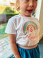 T-shirt verjaardag - kindjes - regenboog - geborduurd met naam - Caro B Handmade