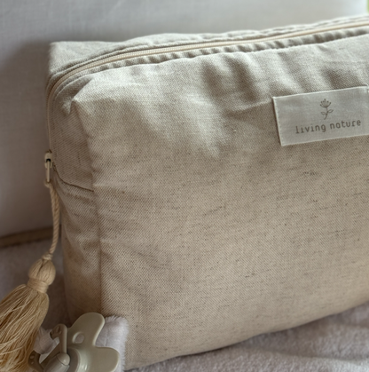 Trousse de toilette - Maman &amp; Bébé - Brodée avec Prénom - Grande