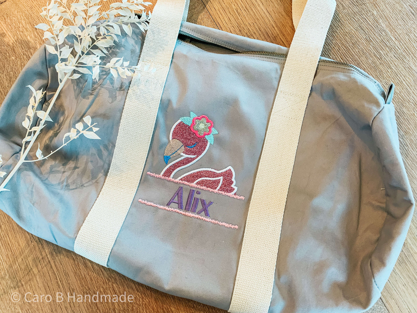 Guest bag - Sports bag - Travel bag - Embroidered with Name | Blue