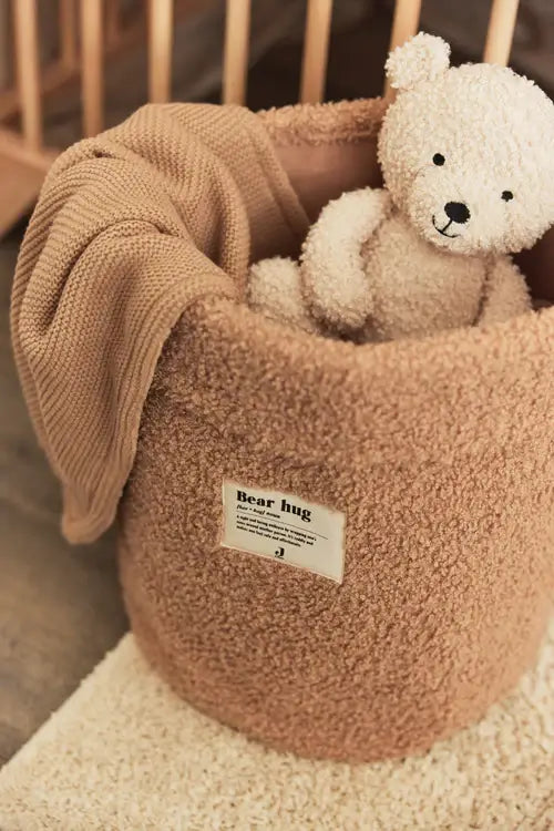 Storage basket Teddy - Toys - Jollein - Embroidered with Name - Brown